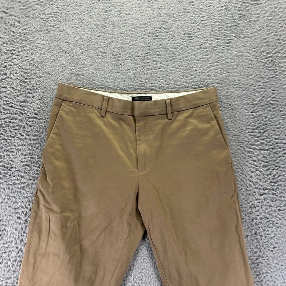 Banana Republic Mason Pant Mens 33x30 Brown Cotton Chino Tapered Athletic Preppy